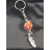 Keyring - Crystal with Feather Charm 1