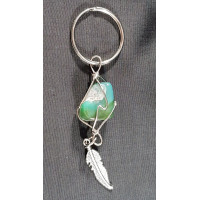 Keyring - Crystal with Feather Charm 2