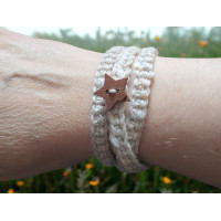 Crocheted Wrist Band - Cream