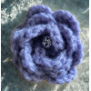 Brooch - Crocheted Flower, Lilac