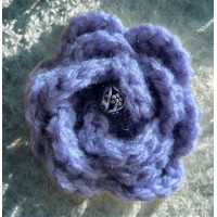 Brooch - Crocheted Flower, Lilac