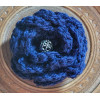 Brooch - Crocheted Flower, Navy Blue