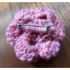 Brooch - Crocheted Flower, Pink