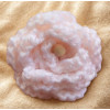 Brooch - Crocheted Flower, Pale salmon-pink