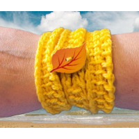 Crocheted Wrist Band - Buttercup Yellow