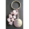 Crystal chip charm keyring 1