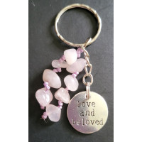 Crystal chip charm keyring 1