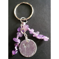 Crystal chip charm keyring 2