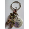 Crystal chip charm keyring 8