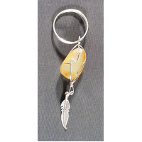 Keyring - Crystal with Feather Charm 4