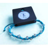 Macrame Beaded Bracelet in Blue, 1